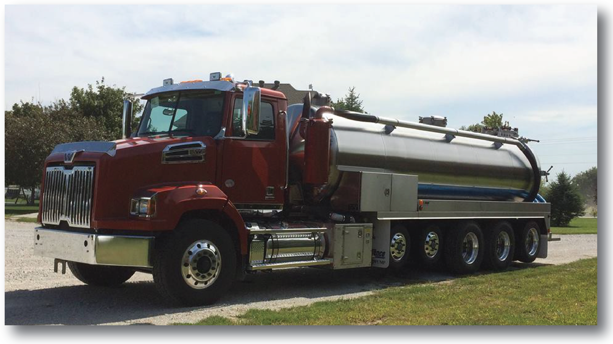 Omaha Pumping modern pumping truck capable of 2,000 to 4,500 gallons per load